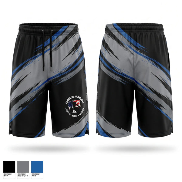 Athletic Shorts With Pockets, Freedom Krawlers, , Teamtime, Team time, sublimation, custom sports apparel, team uniforms, spirit wear, spiritwear, sports uniforms, custom shirts, team store, custom team store, fundraiser sports, apparel fundraiser