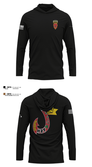 Long Sleeve Hooded Sun Shirt, H2F, 2nd Mobile Brigade, 25th Infantry Division, Army, Teamtime, Team time, sublimation, custom sports apparel, team uniforms, spirit wear, spiritwear, sports uniforms, custom shirts, team store, custom team store, fundraiser sports, apparel fundraiser