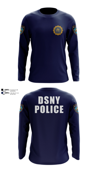 Long Sleeve Performance Shirt, DSNY Police, Police, Teamtime, Team time, sublimation, custom sports apparel, team uniforms, spirit wear, spiritwear, sports uniforms, custom shirts, team store, custom team store, fundraiser sports, apparel fundraiser