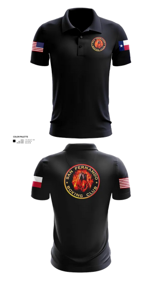 Short Sleeve Performance Polo, San Fernando Boxing Club, Spirit Store, Teamtime, Team time, sublimation, custom sports apparel, team uniforms, spirit wear, spiritwear, sports uniforms, custom shirts, team store, custom team store, fundraiser sports, apparel fundraiser