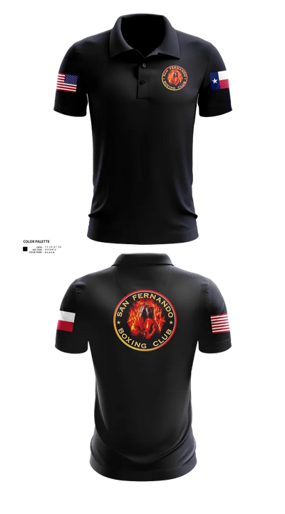 San Fernando Boxing Club 92427997 Short Sleeve Performance Polo - 21