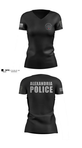 Womens Short Sleeve Vneck Shirt, Alexandria Police Department Special Operations, Police, Teamtime, Team time, sublimation, custom sports apparel, team uniforms, spirit wear, spiritwear, sports uniforms, custom shirts, team store, custom team store, fundraiser sports, apparel fundraiser