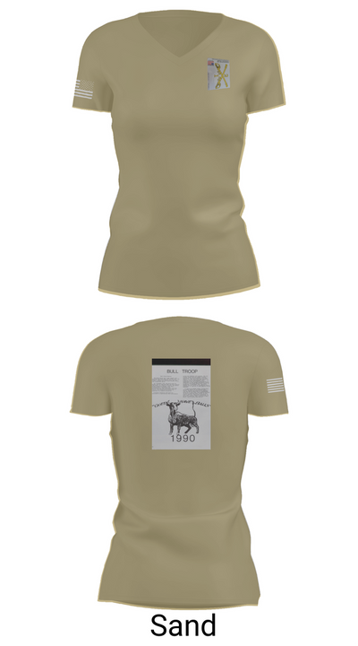 2nd Armored Cavalry Regiment 7857007 Women's Short Sleeve V-neck Shirt - 88