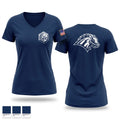 American Criminal Justice Association Women's Short Sleeve V-neck Shirt - 1