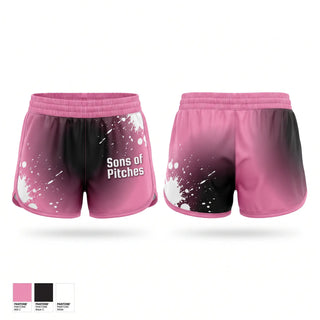 Womens Shorts, Sons of Pitches, Softball, Teamtime, Team time, sublimation, custom sports apparel, team uniforms, spirit wear, spiritwear, sports uniforms, custom shirts, team store, custom team store, fundraiser sports, apparel fundraiser