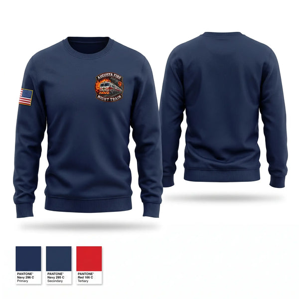Crew Neck Sweatshirt, Augusta fire department, Fire Department, Teamtime, Team time, sublimation, custom sports apparel, team uniforms, spirit wear, spiritwear, sports uniforms, custom shirts, team store, custom team store, fundraiser sports, apparel fundraiser