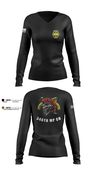 Womens Long Sleeve Vneck Shirt, 346 MP CO, , Teamtime, Team time, sublimation, custom sports apparel, team uniforms, spirit wear, spiritwear, sports uniforms, custom shirts, team store, custom team store, fundraiser sports, apparel fundraiser