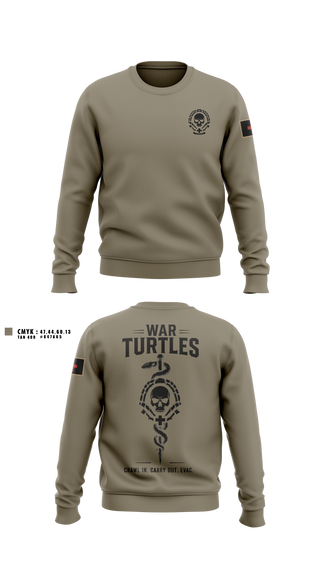 Crew Neck Sweatshirt, War turtles, Army, Teamtime, Team time, sublimation, custom sports apparel, team uniforms, spirit wear, spiritwear, sports uniforms, custom shirts, team store, custom team store, fundraiser sports, apparel fundraiser