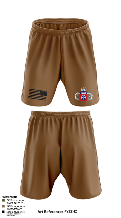 Athletic Shorts With Pockets, HHC 82nd ABN Division, , Teamtime, Team time, sublimation, custom sports apparel, team uniforms, spirit wear, spiritwear, sports uniforms, custom shirts, team store, custom team store, fundraiser sports, apparel fundraiser