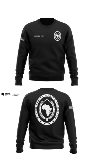 Crew Neck Sweatshirt, USAFRICOM, Army, Teamtime, Team time, sublimation, custom sports apparel, team uniforms, spirit wear, spiritwear, sports uniforms, custom shirts, team store, custom team store, fundraiser sports, apparel fundraiser