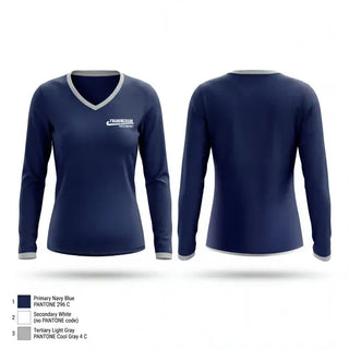Womens Long Sleeve Vneck Shirt, Framingham High School Field Hockey, Field Hockey, Teamtime, Team time, sublimation, custom sports apparel, team uniforms, spirit wear, spiritwear, sports uniforms, custom shirts, team store, custom team store, fundraiser sports, apparel fundraiser