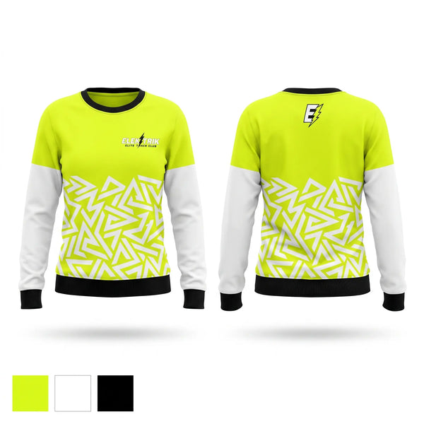 Crew Neck Sweatshirt, ELEKTRIK ELITE TRACK CLUB, Track & Field, Teamtime, Team time, sublimation, custom sports apparel, team uniforms, spirit wear, spiritwear, sports uniforms, custom shirts, team store, custom team store, fundraiser sports, apparel fundraiser