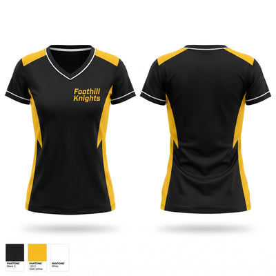Foothill Knights Women's Short Sleeve V-neck Shirt - 1