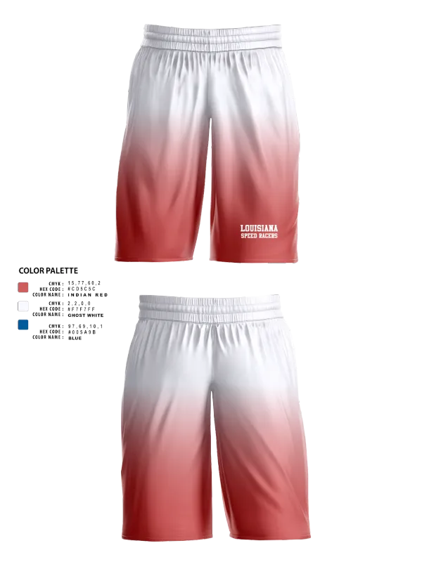 Athletic Shorts With Pockets, Louisiana Speed Racers, Track & Field, Teamtime, Team time, sublimation, custom sports apparel, team uniforms, spirit wear, spiritwear, sports uniforms, custom shirts, team store, custom team store, fundraiser sports, apparel fundraiser