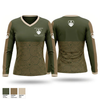 Womens Long Sleeve Vneck Shirt, Ops shadow, , Teamtime, Team time, sublimation, custom sports apparel, team uniforms, spirit wear, spiritwear, sports uniforms, custom shirts, team store, custom team store, fundraiser sports, apparel fundraiser