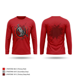 Long Sleeve Performance Shirt, Bedford Junior High School Cross Country, Cross Country, Teamtime, Team time, sublimation, custom sports apparel, team uniforms, spirit wear, spiritwear, sports uniforms, custom shirts, team store, custom team store, fundraiser sports, apparel fundraiser