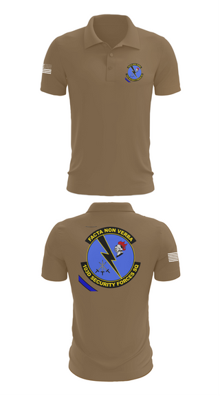 Short Sleeve Performance Polo, 103d SECURITY FORCES SQUADRON, , Teamtime, Team time, sublimation, custom sports apparel, team uniforms, spirit wear, spiritwear, sports uniforms, custom shirts, team store, custom team store, fundraiser sports, apparel fundraiser