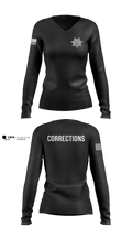 Orleans County Corrections Women's Long Sleeve V-neck Shirt - 6