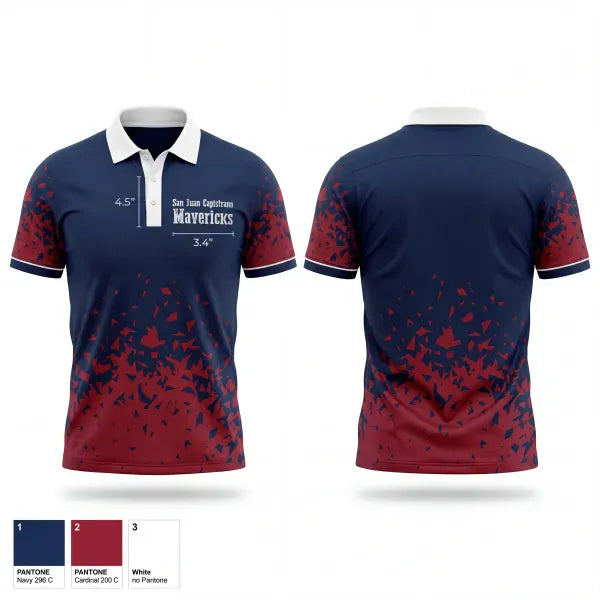 Short Sleeve Performance Polo, San Juan Capistrano Mavericks, Baseball, Teamtime, Team time, sublimation, custom sports apparel, team uniforms, spirit wear, spiritwear, sports uniforms, custom shirts, team store, custom team store, fundraiser sports, apparel fundraiser