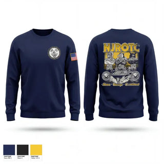 Crew Neck Sweatshirt, Washington NJROTC, Navy, Teamtime, Team time, sublimation, custom sports apparel, team uniforms, spirit wear, spiritwear, sports uniforms, custom shirts, team store, custom team store, fundraiser sports, apparel fundraiser