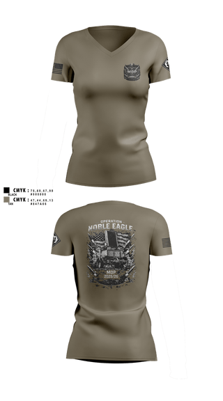 Womens Short Sleeve Vneck Shirt, 204th MDP, Army, Teamtime, Team time, sublimation, custom sports apparel, team uniforms, spirit wear, spiritwear, sports uniforms, custom shirts, team store, custom team store, fundraiser sports, apparel fundraiser