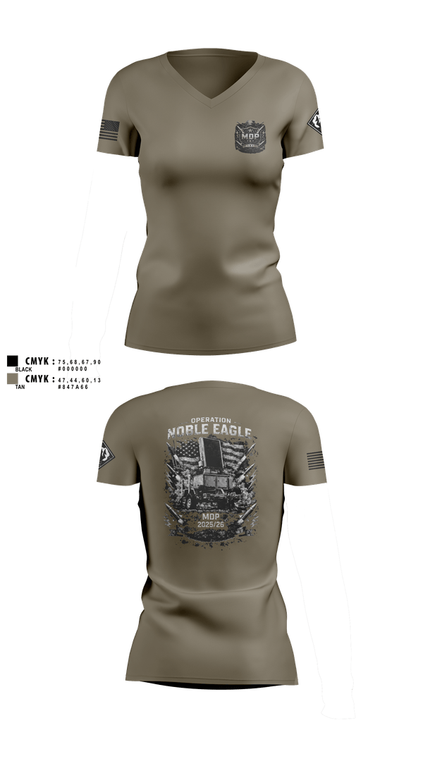 Womens Short Sleeve Vneck Shirt, 204th MDP, Army, Teamtime, Team time, sublimation, custom sports apparel, team uniforms, spirit wear, spiritwear, sports uniforms, custom shirts, team store, custom team store, fundraiser sports, apparel fundraiser