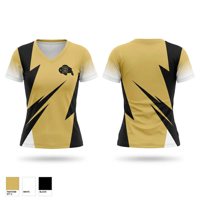 Buffalo Bison Women's Short Sleeve V-neck Shirt - 1