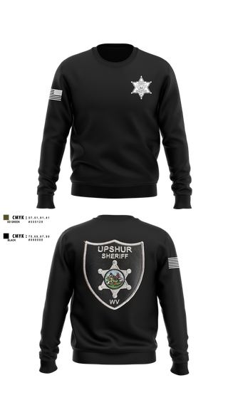 Crew Neck Sweatshirt, Upshur County Sheriff’s Office, Police, Teamtime, Team time, sublimation, custom sports apparel, team uniforms, spirit wear, spiritwear, sports uniforms, custom shirts, team store, custom team store, fundraiser sports, apparel fundraiser