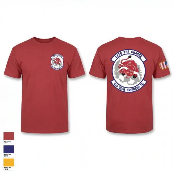 Old School Cotton Feel Shirt, 92 CES, Air Force, Teamtime, Team time, sublimation, custom sports apparel, team uniforms, spirit wear, spiritwear, sports uniforms, custom shirts, team store, custom team store, fundraiser sports, apparel fundraiser