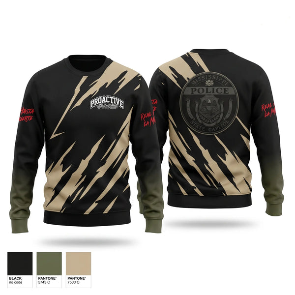 Crew Neck Sweatshirt, Proactive Patrol Club, Police, Teamtime, Team time, sublimation, custom sports apparel, team uniforms, spirit wear, spiritwear, sports uniforms, custom shirts, team store, custom team store, fundraiser sports, apparel fundraiser