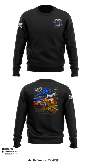 Crew Neck Sweatshirt, South Carolina Police K9 Association, Police, Teamtime, Team time, sublimation, custom sports apparel, team uniforms, spirit wear, spiritwear, sports uniforms, custom shirts, team store, custom team store, fundraiser sports, apparel fundraiser