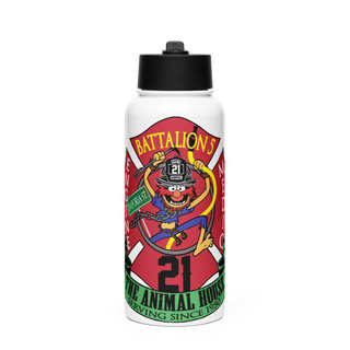 The animal house Stainless Steel Water Bottle with a Straw Lid