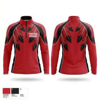 Quarter Zip Jacket, Portage Indians, Men's Basketball, Teamtime, Team time, sublimation, custom sports apparel, team uniforms, spirit wear, spiritwear, sports uniforms, custom shirts, team store, custom team store, fundraiser sports, apparel fundraiser
