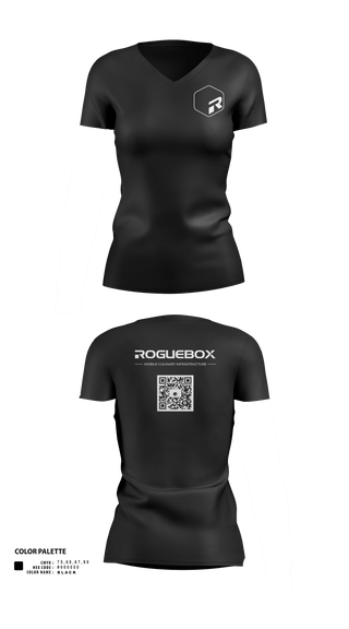 Womens Short Sleeve Vneck Shirt, Roguebox, , Teamtime, Team time, sublimation, custom sports apparel, team uniforms, spirit wear, spiritwear, sports uniforms, custom shirts, team store, custom team store, fundraiser sports, apparel fundraiser