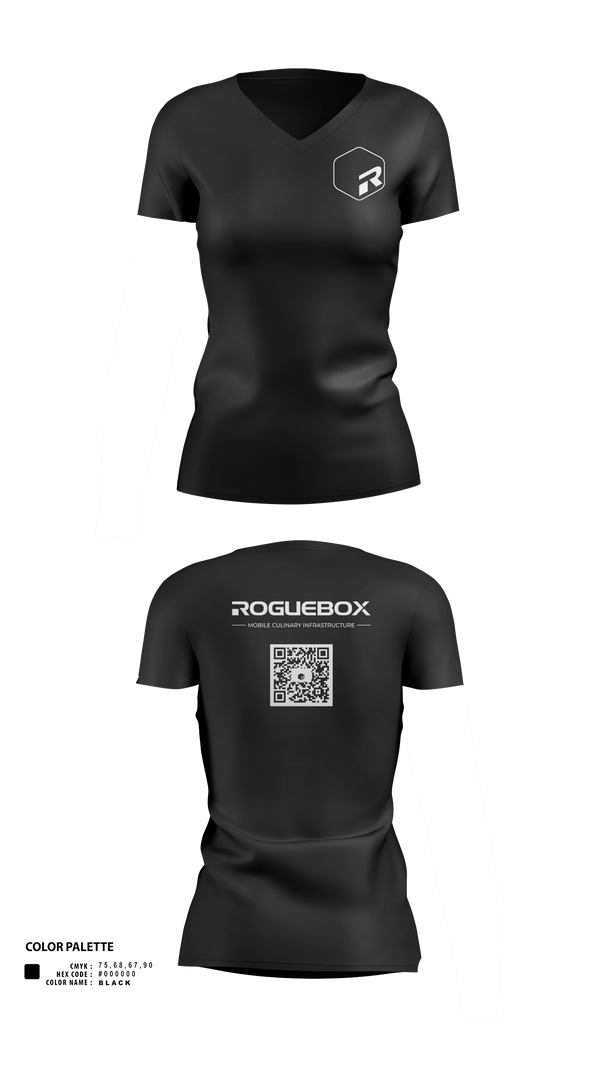 Womens Short Sleeve Vneck Shirt, Roguebox, , Teamtime, Team time, sublimation, custom sports apparel, team uniforms, spirit wear, spiritwear, sports uniforms, custom shirts, team store, custom team store, fundraiser sports, apparel fundraiser