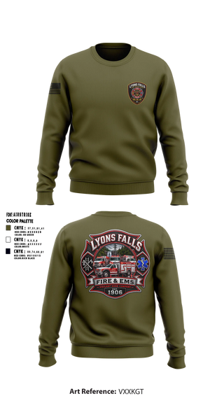 Crew Neck Sweatshirt, Lyons falls fire, Fire Department, Teamtime, Team time, sublimation, custom sports apparel, team uniforms, spirit wear, spiritwear, sports uniforms, custom shirts, team store, custom team store, fundraiser sports, apparel fundraiser