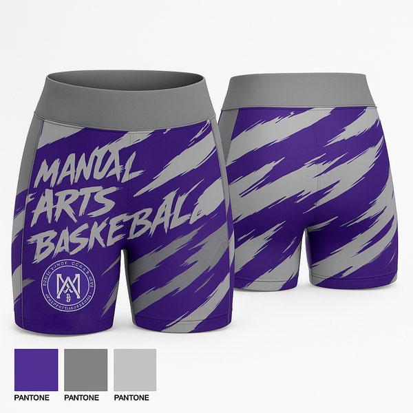 Womens Shorts, Manual Arts Basketball, Men's Basketball, Teamtime, Team time, sublimation, custom sports apparel, team uniforms, spirit wear, spiritwear, sports uniforms, custom shirts, team store, custom team store, fundraiser sports, apparel fundraiser