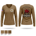 93rd Finance Battalion Women's Long Sleeve V-neck Shirt - 1