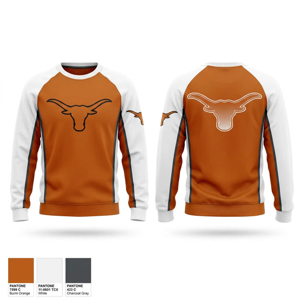 Crew Neck Sweatshirt, Los Gatos Longhorns, , Teamtime, Team time, sublimation, custom sports apparel, team uniforms, spirit wear, spiritwear, sports uniforms, custom shirts, team store, custom team store, fundraiser sports, apparel fundraiser