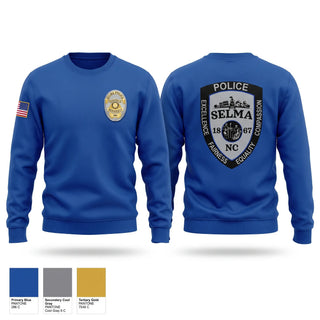 Crew Neck Sweatshirt, Selma Police Departmenr, Police, Teamtime, Team time, sublimation, custom sports apparel, team uniforms, spirit wear, spiritwear, sports uniforms, custom shirts, team store, custom team store, fundraiser sports, apparel fundraiser