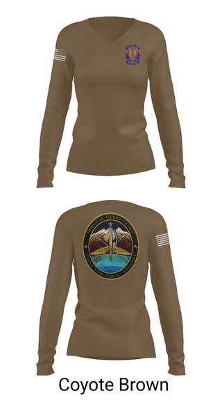 Womens Long Sleeve Vneck Shirt, IWTF-C, Air Force, Teamtime, Team time, sublimation, custom sports apparel, team uniforms, spirit wear, spiritwear, sports uniforms, custom shirts, team store, custom team store, fundraiser sports, apparel fundraiser
