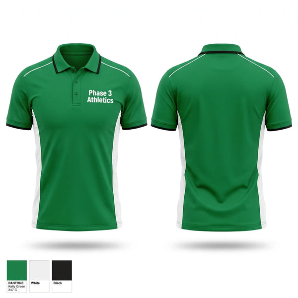 Short Sleeve Performance Polo, Phase 3 Athletics, Track & Field, Teamtime, Team time, sublimation, custom sports apparel, team uniforms, spirit wear, spiritwear, sports uniforms, custom shirts, team store, custom team store, fundraiser sports, apparel fundraiser