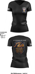 97TH Chemical Battalion 45931248 Women's Short Sleeve V-neck Shirt - 3