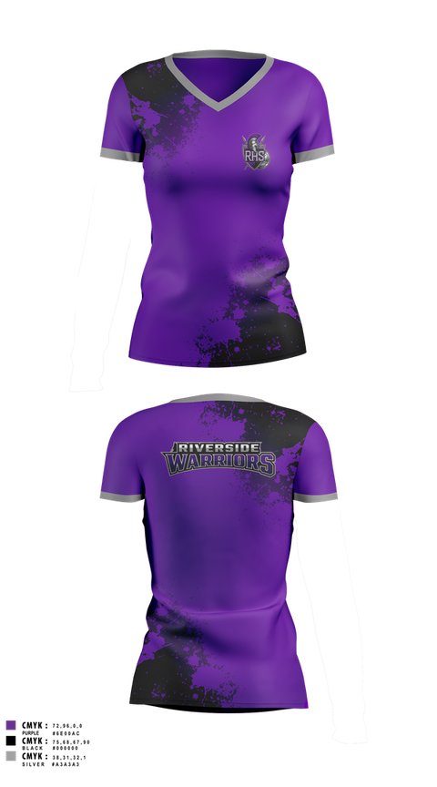 Womens Short Sleeve Vneck Shirt, Warriors, , Teamtime, Team time, sublimation, custom sports apparel, team uniforms, spirit wear, spiritwear, sports uniforms, custom shirts, team store, custom team store, fundraiser sports, apparel fundraiser