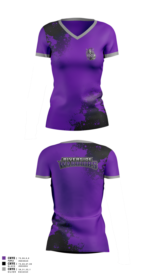 Womens Short Sleeve Vneck Shirt, Warriors, , Teamtime, Team time, sublimation, custom sports apparel, team uniforms, spirit wear, spiritwear, sports uniforms, custom shirts, team store, custom team store, fundraiser sports, apparel fundraiser