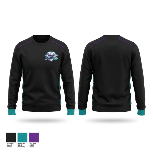Crew Neck Sweatshirt, Ohana, Softball, Teamtime, Team time, sublimation, custom sports apparel, team uniforms, spirit wear, spiritwear, sports uniforms, custom shirts, team store, custom team store, fundraiser sports, apparel fundraiser