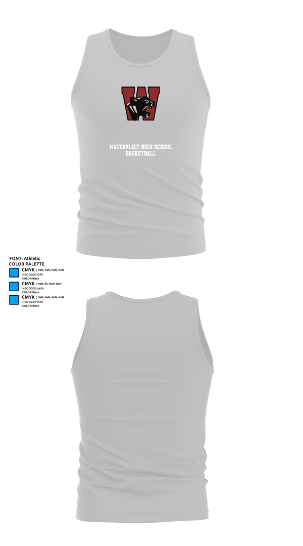 Tank Top, Watervliet High School Basketball, Men's Basketball, Teamtime, Team time, sublimation, custom sports apparel, team uniforms, spirit wear, spiritwear, sports uniforms, custom shirts, team store, custom team store, fundraiser sports, apparel fundraiser