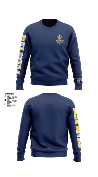 Crew Neck Sweatshirt, Varina, Track & Field, Teamtime, Team time, sublimation, custom sports apparel, team uniforms, spirit wear, spiritwear, sports uniforms, custom shirts, team store, custom team store, fundraiser sports, apparel fundraiser
