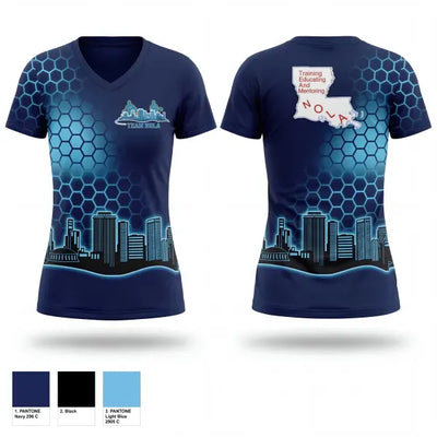 🏀TEAM🏀NOLA🏀 13144266 Women's Short Sleeve V-neck Shirt - 1