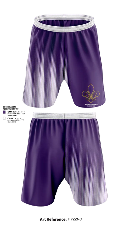 New Rochelle Huguenots Track & Field 27007108 Athletic Shorts With Pockets - 1